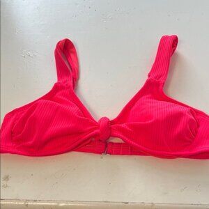 Xhilaration Medium Neon Pink Bikini Swimsuit Top